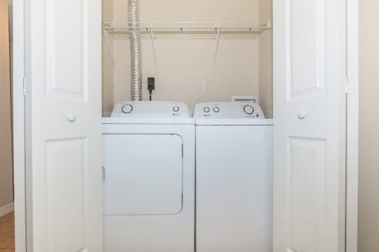 Washer and dryer in closet 